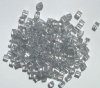 10 grams of 4x4mm Colorlined Metallic Silver Miyuki Cubes
